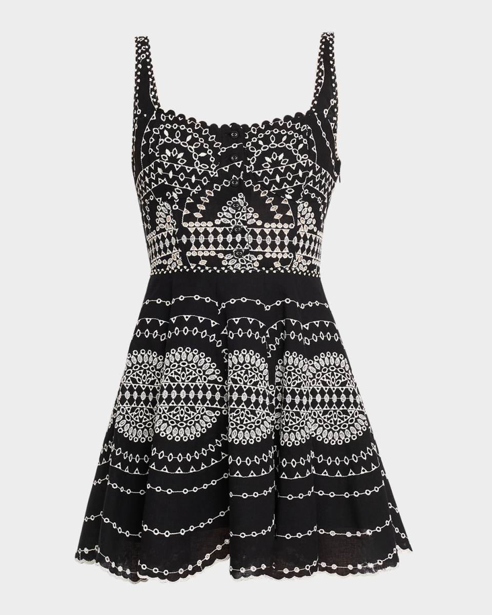 Winnie Embroidered Mini Dress